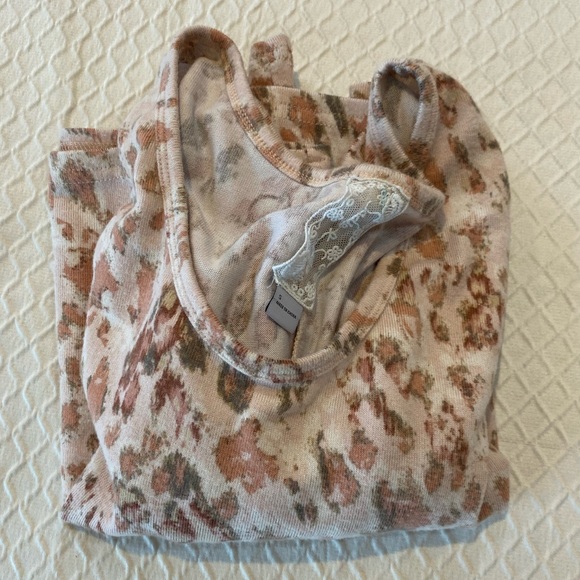 Sadie and Sage Long sleeve loose fitting/sweater. Lightweight. Pink/tan/brown. S - Picture 11 of 12